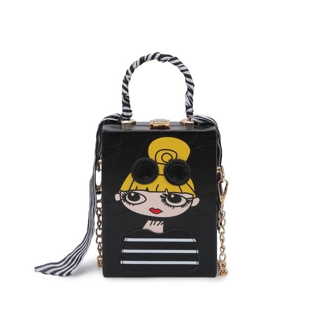 Chain Cartoon Bag Crossbody Strap Print