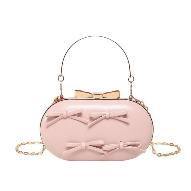 Strap Chain Crossbody Bow Bag