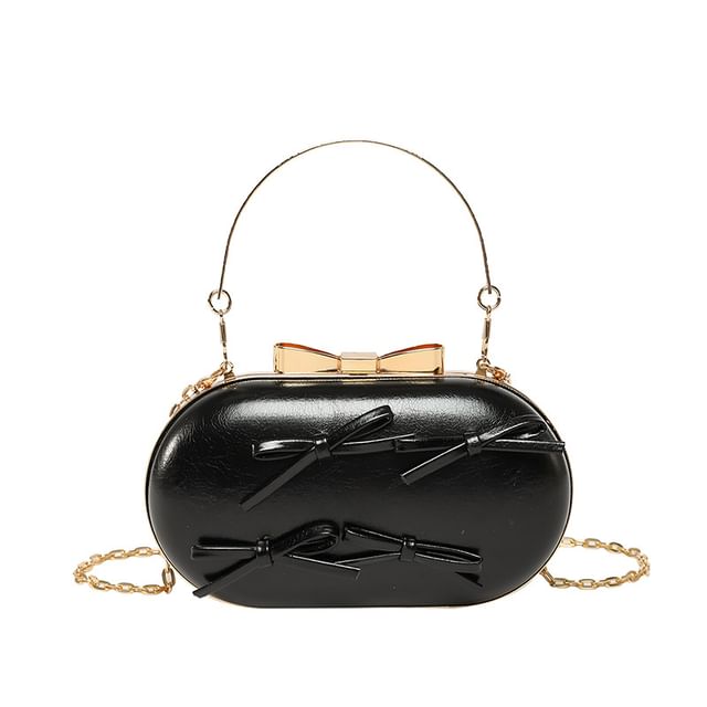 Strap Chain Crossbody Bow Bag