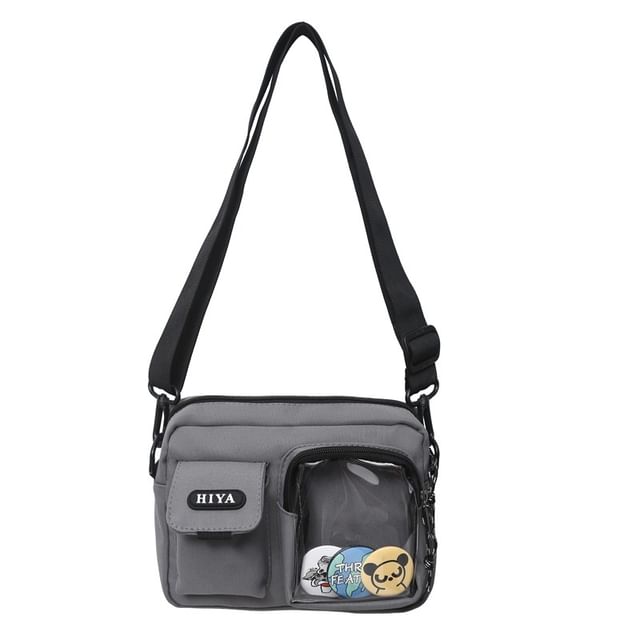 Crossbody + Set: Lettering Bag Badge Multi-Pocket