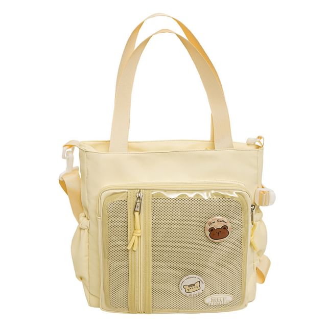 Tote Set: + Bag Gingham Multi-Pocket Badge