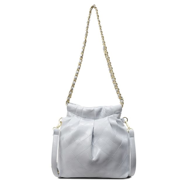 Strap Leather Shoulder Bag Quilted Faux Multi-Way Chain