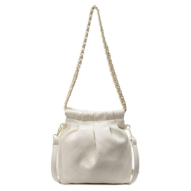 Strap Leather Shoulder Bag Quilted Faux Multi-Way Chain