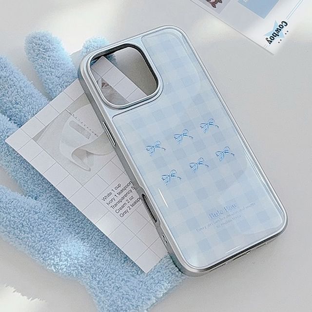 Bow Plaid Case Phone