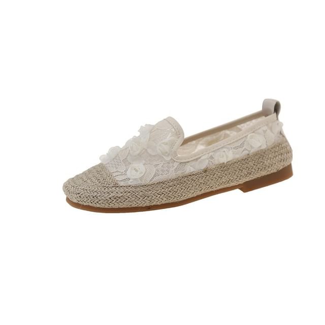Mesh Slip-Ons Espadrille Floral