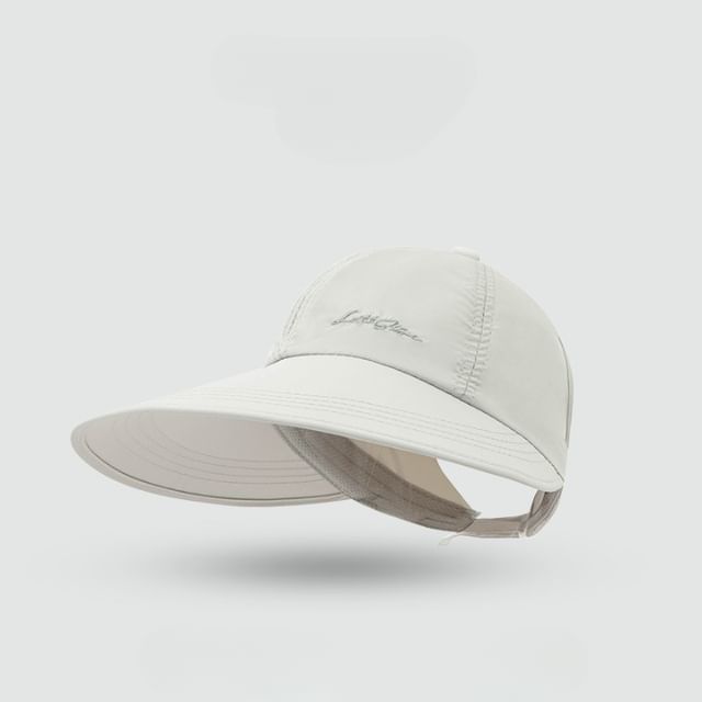 Visor Lettering Embroidered Cap