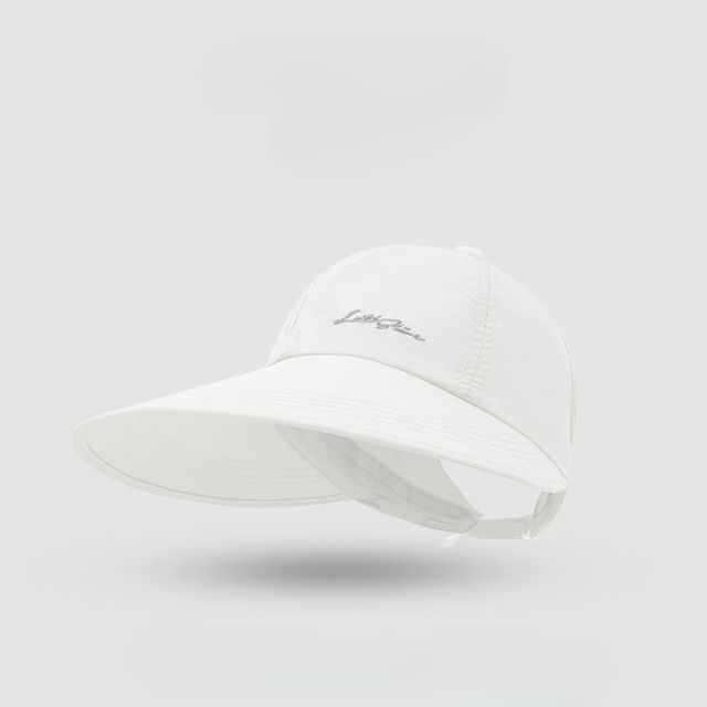 Visor Lettering Embroidered Cap