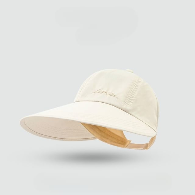 Visor Lettering Embroidered Cap