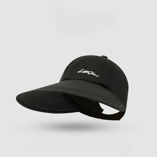 Visor Lettering Embroidered Cap