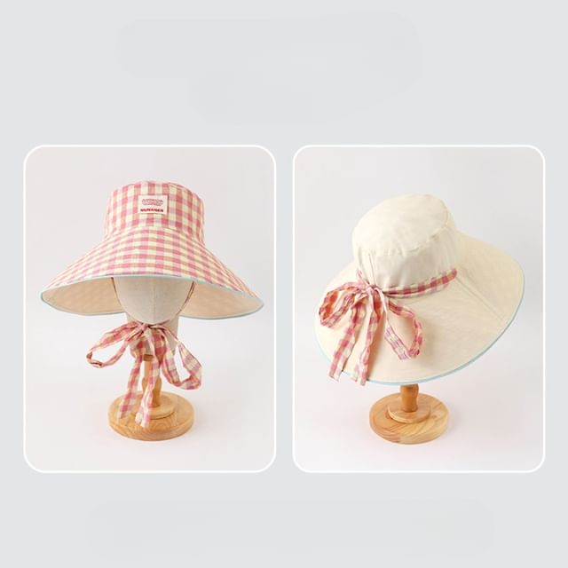 Boonie Applique Plaid Hat