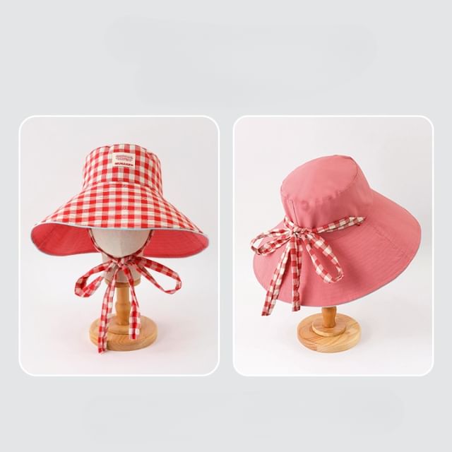 Boonie Applique Plaid Hat