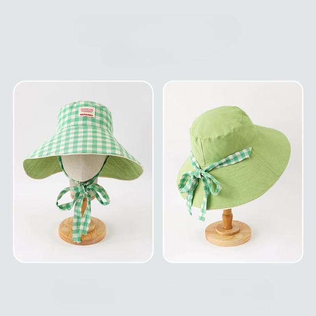 Boonie Applique Plaid Hat