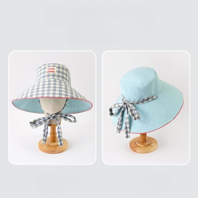 Boonie Applique Plaid Hat