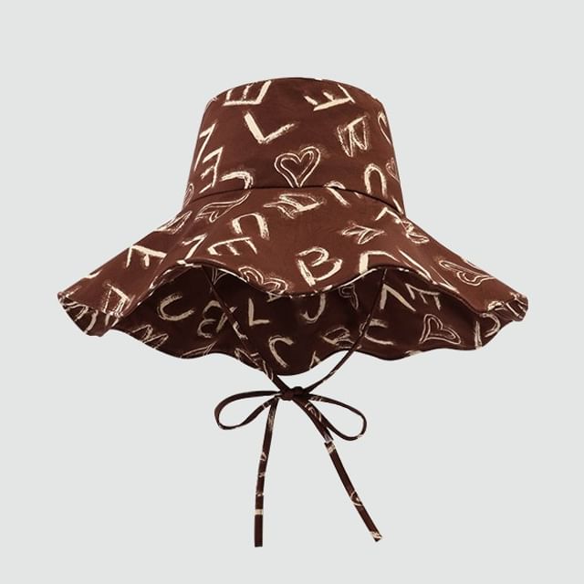 Lettering Boonie Hat Print