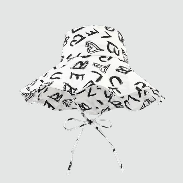 Lettering Boonie Hat Print