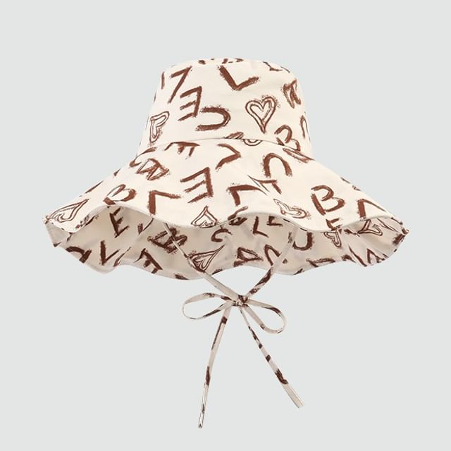 Lettering Boonie Hat Print