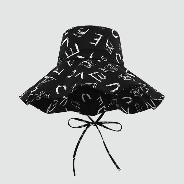 Lettering Boonie Hat Print