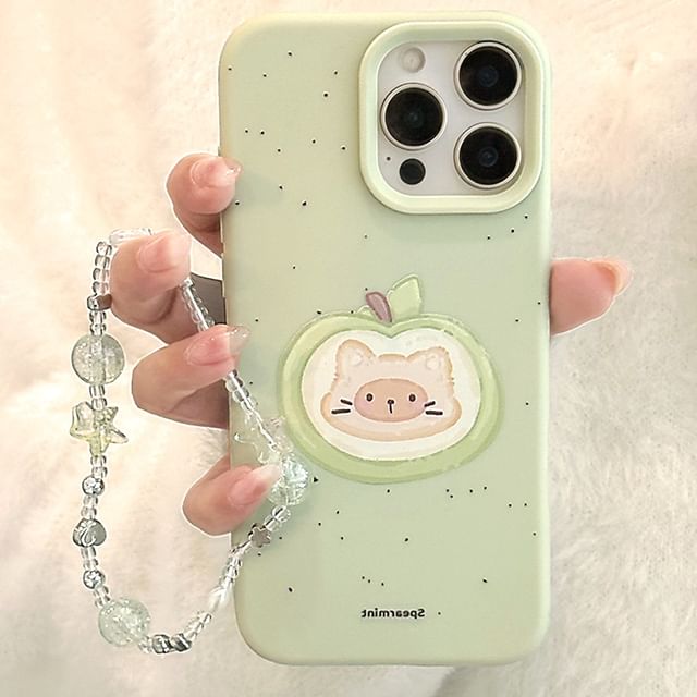 Strap Print / Phone Bead Set Cat Case