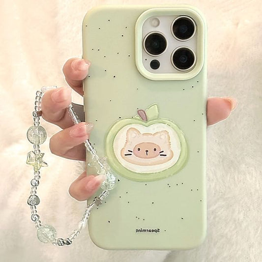 Strap Print / Phone Bead Set Cat Case