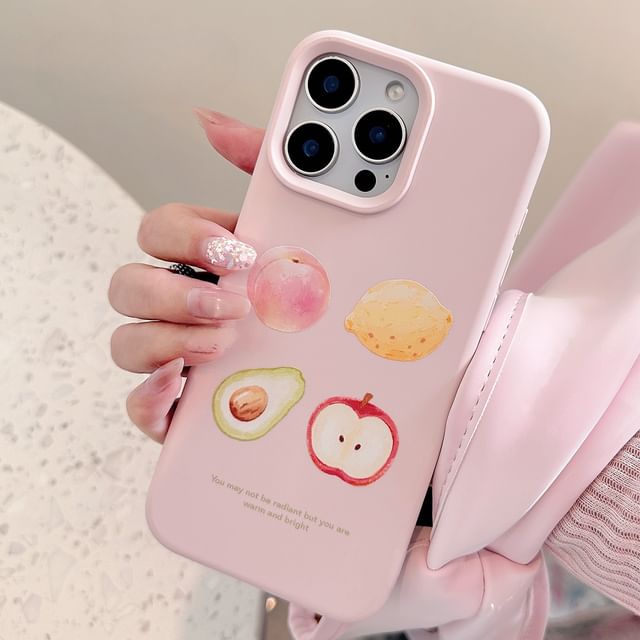 / Fruit Case Set Strap Phone Print Bead