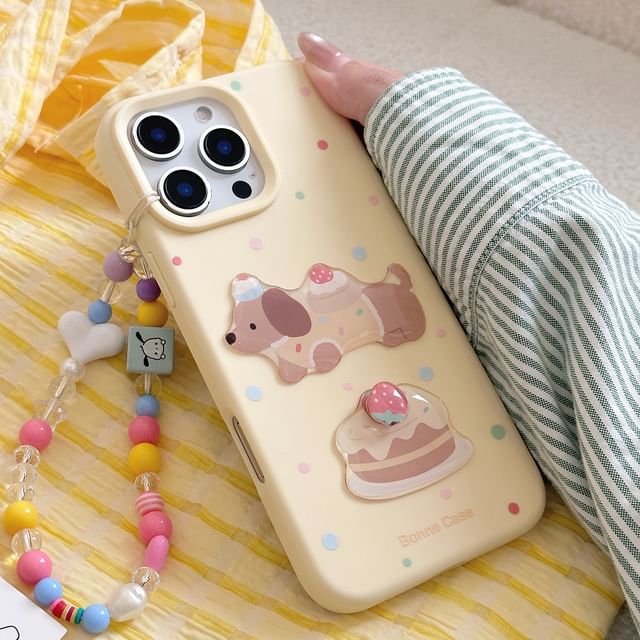 Print Strap / Set Bead Dog Phone Case