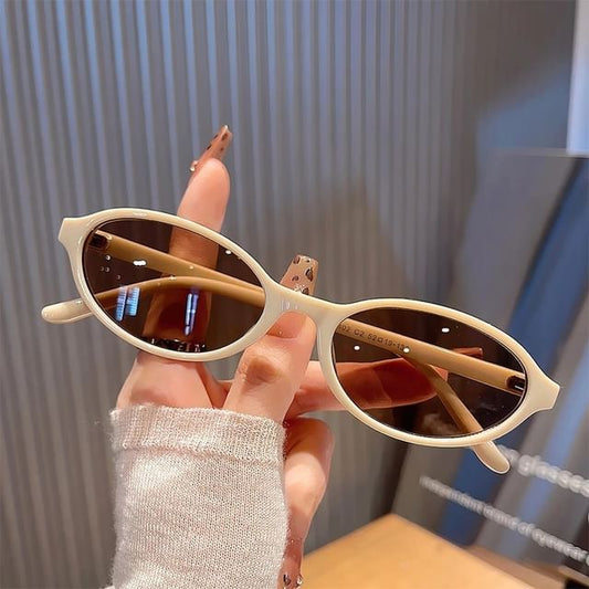 Cleaning Set Frame Oval Cloth Plastic Case Sunglasses Pouch /