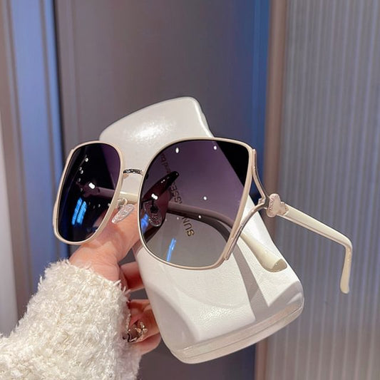 Cleaning Square Pouch Sunglasses Cloth Polished Case Metal Frame / Oversized Set