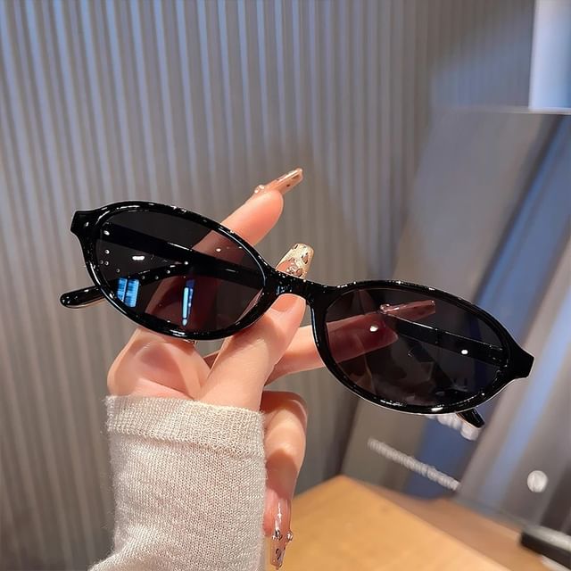 Cleaning Set Frame Oval Cloth Plastic Case Sunglasses Pouch /