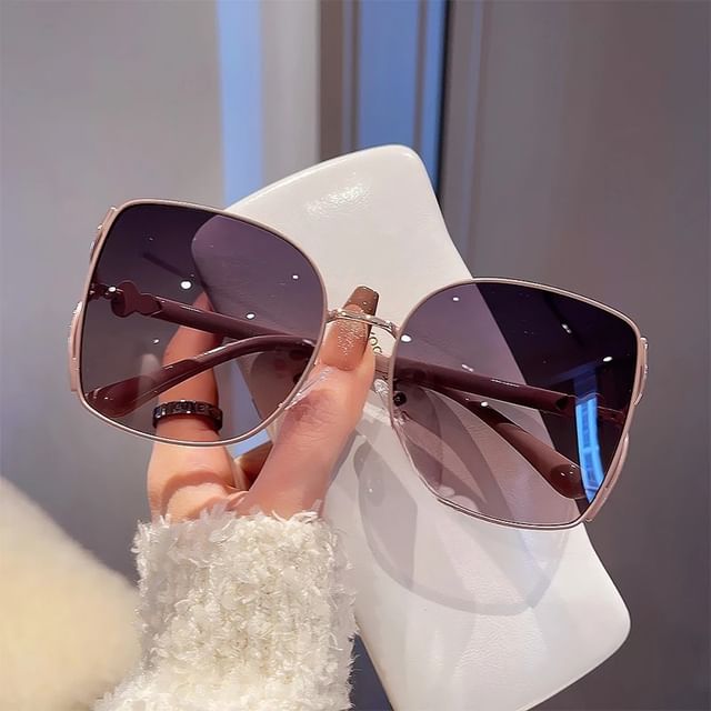 Cleaning Square Pouch Sunglasses Cloth Polished Case Metal Frame / Oversized Set