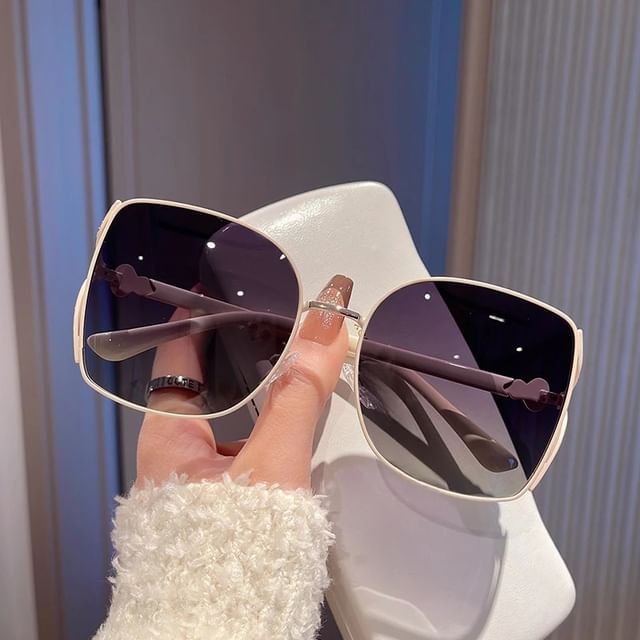 Cleaning Square Pouch Sunglasses Cloth Polished Case Metal Frame / Oversized Set