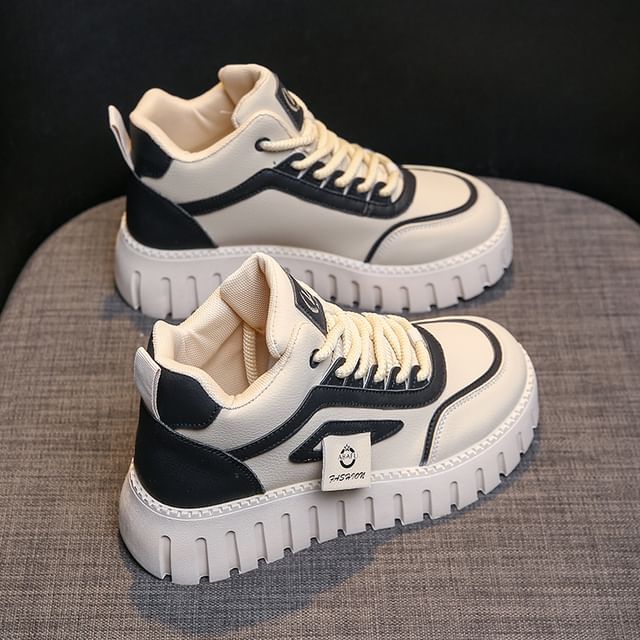 Top High Panel Sneakers Platform