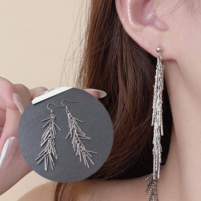 Drop Clip-On Earring / Fringed