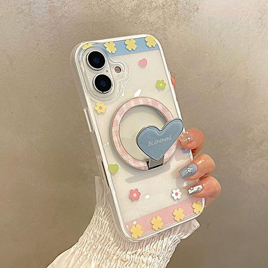 Floral Magnetic (Compatible with MagSafe) Phone Case / Stand / Set