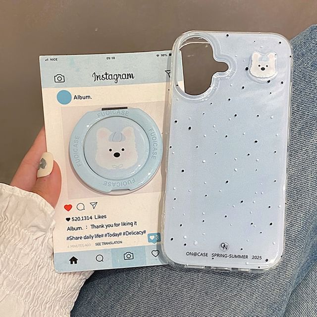 Dog Splattered Magnetic (Compatible with MagSafe) Phone Case / Stand / Set
