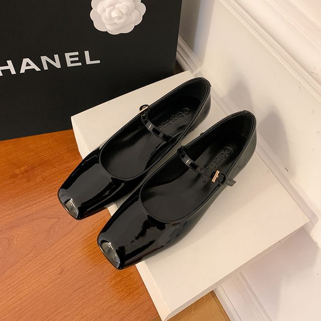 Sandals Square Low Slingback Toe Heel