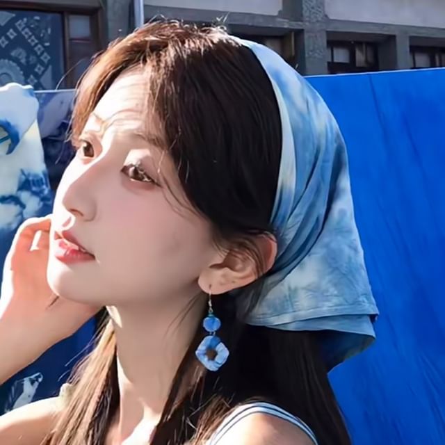 Dye Geometry Drop Tie Earring