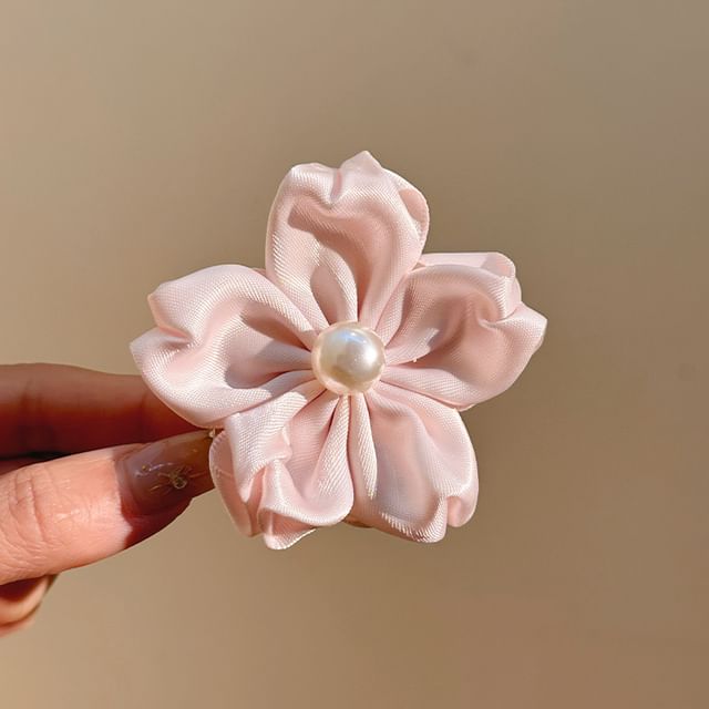 Clip / Hair Set Pearl Faux Flower