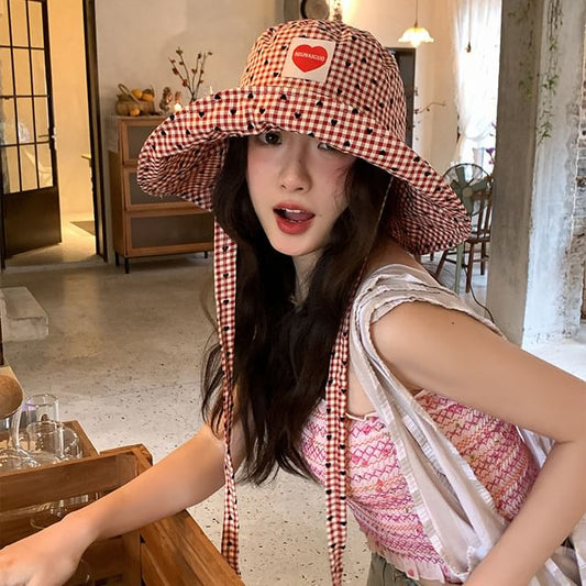 Applique Hat Boonie Plaid