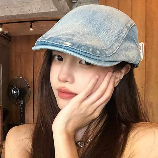 Newsboy Denim Cap Washed