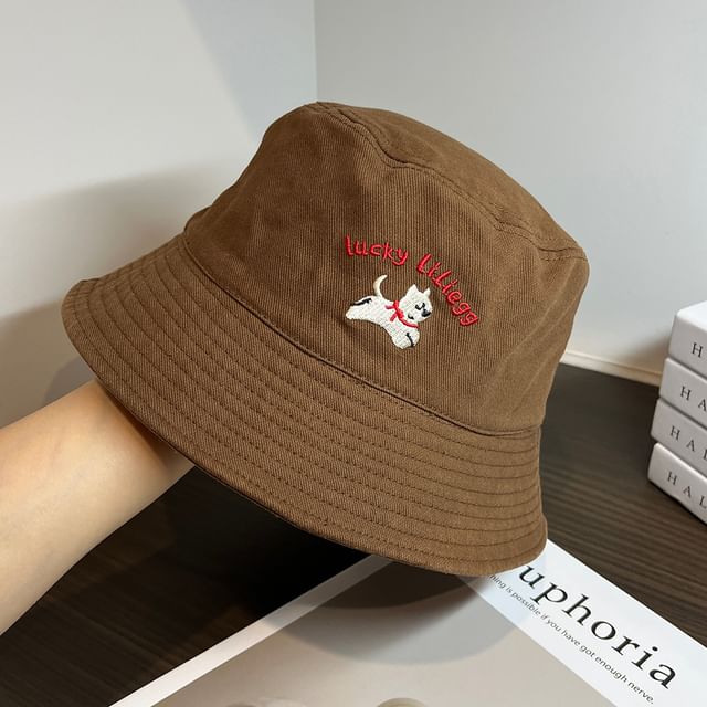 Dog Hat Embroidered Bucket