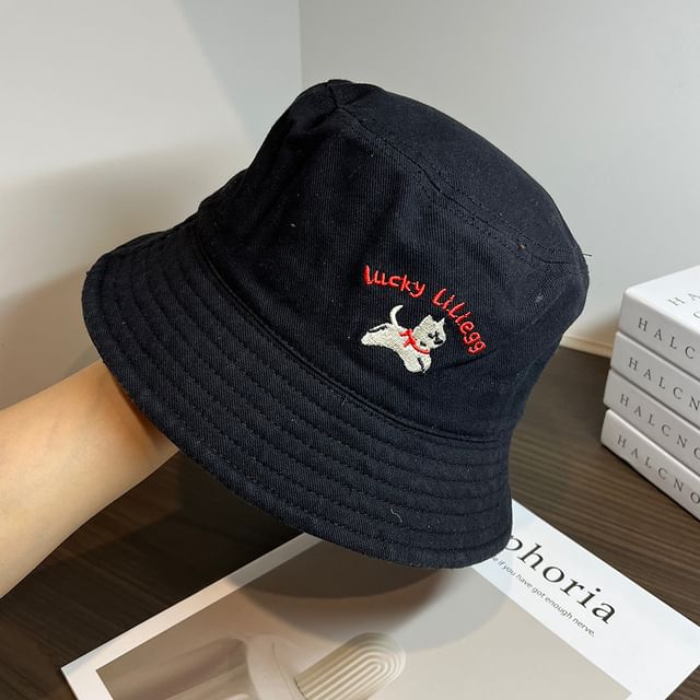 Dog Hat Embroidered Bucket