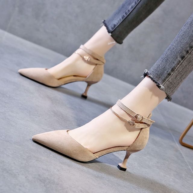 Pointed Ankle (Various Designs) Heel Sandals High Strap