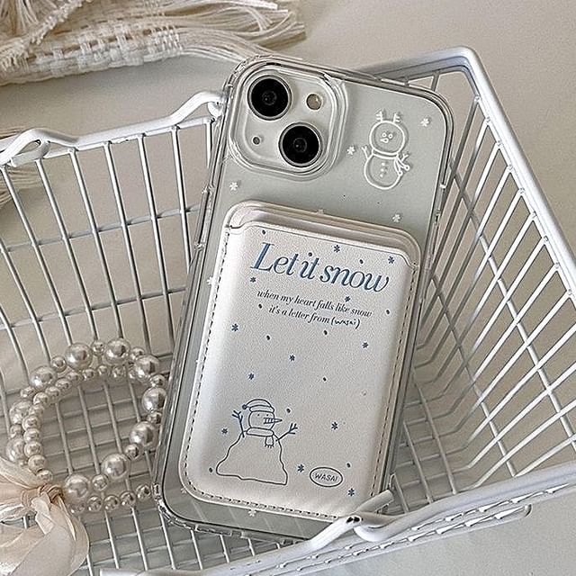 Magnetic Snowman Phone / Case Card MagSafe) with (Compatible