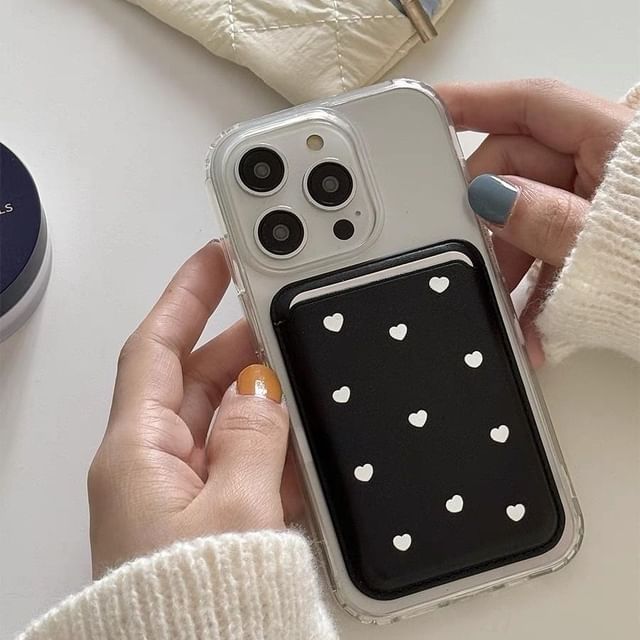 Card Magnetic / Case (Compatible Phone Holder Set with Heart MagSafe)