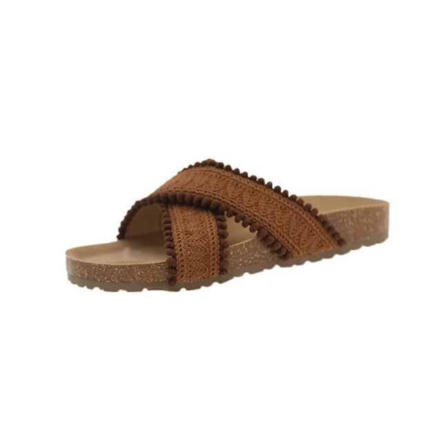 Sandals Knit Strap Cross