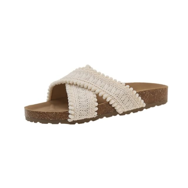 Sandals Knit Strap Cross