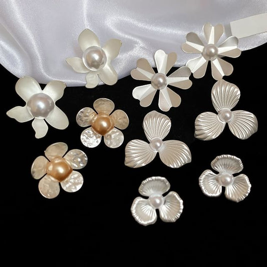 Pearl Earring Flower Stud Faux