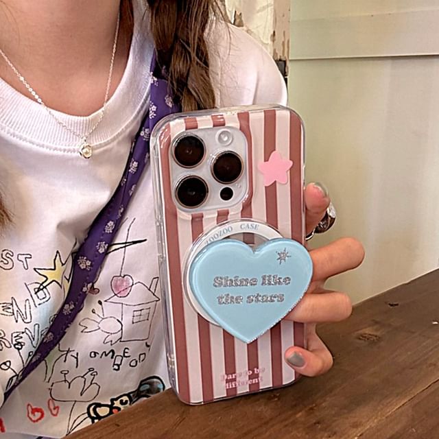 Case Magnetic MagSafe) (Compatible with Striped Phone Star