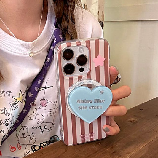 Case Magnetic MagSafe) (Compatible with Striped Phone Star