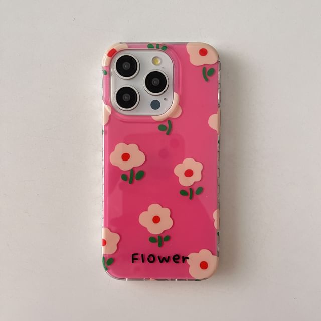 Case Phone with Magnetic Floral (Compatible MagSafe)